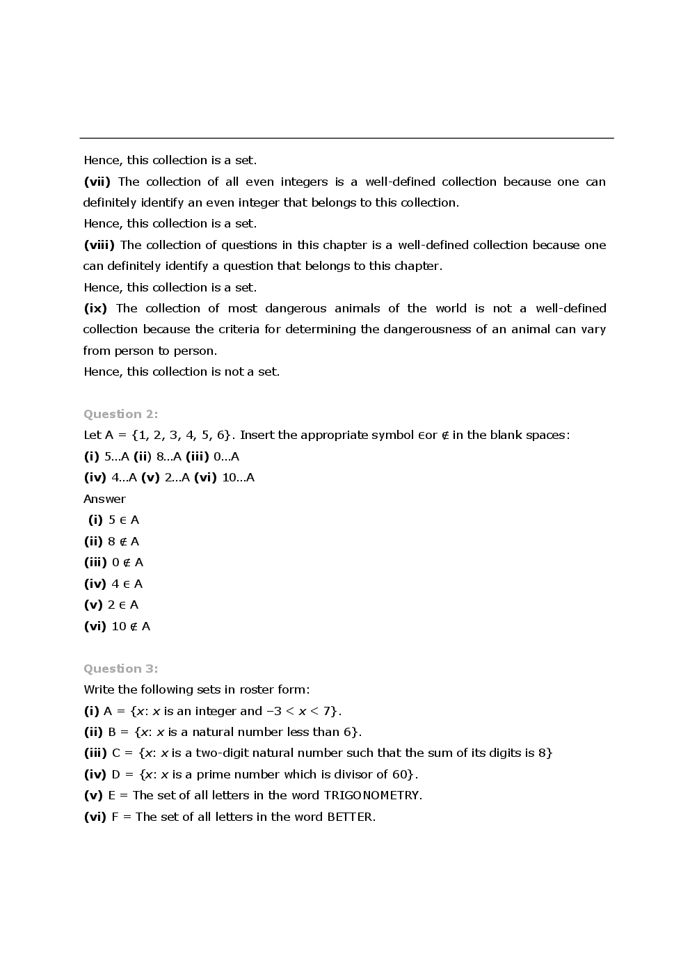 NCERT Mathematics Textbook Solutions for Class XI - Page 3