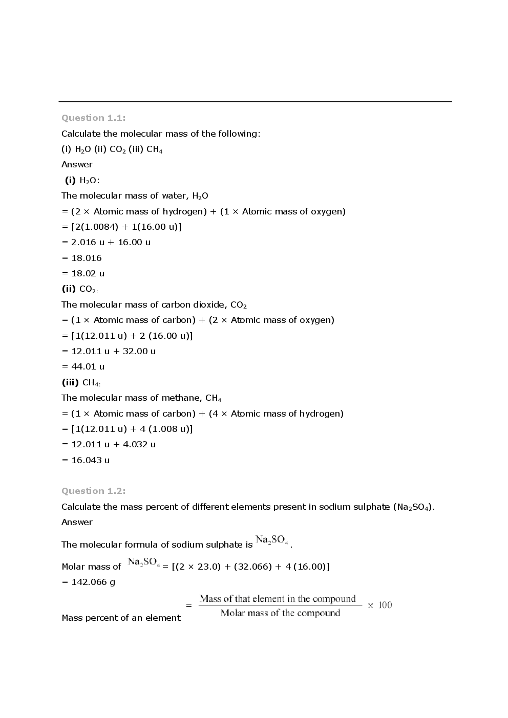NCERT Chemistry Textbook Solutions for Class XI - Page 2