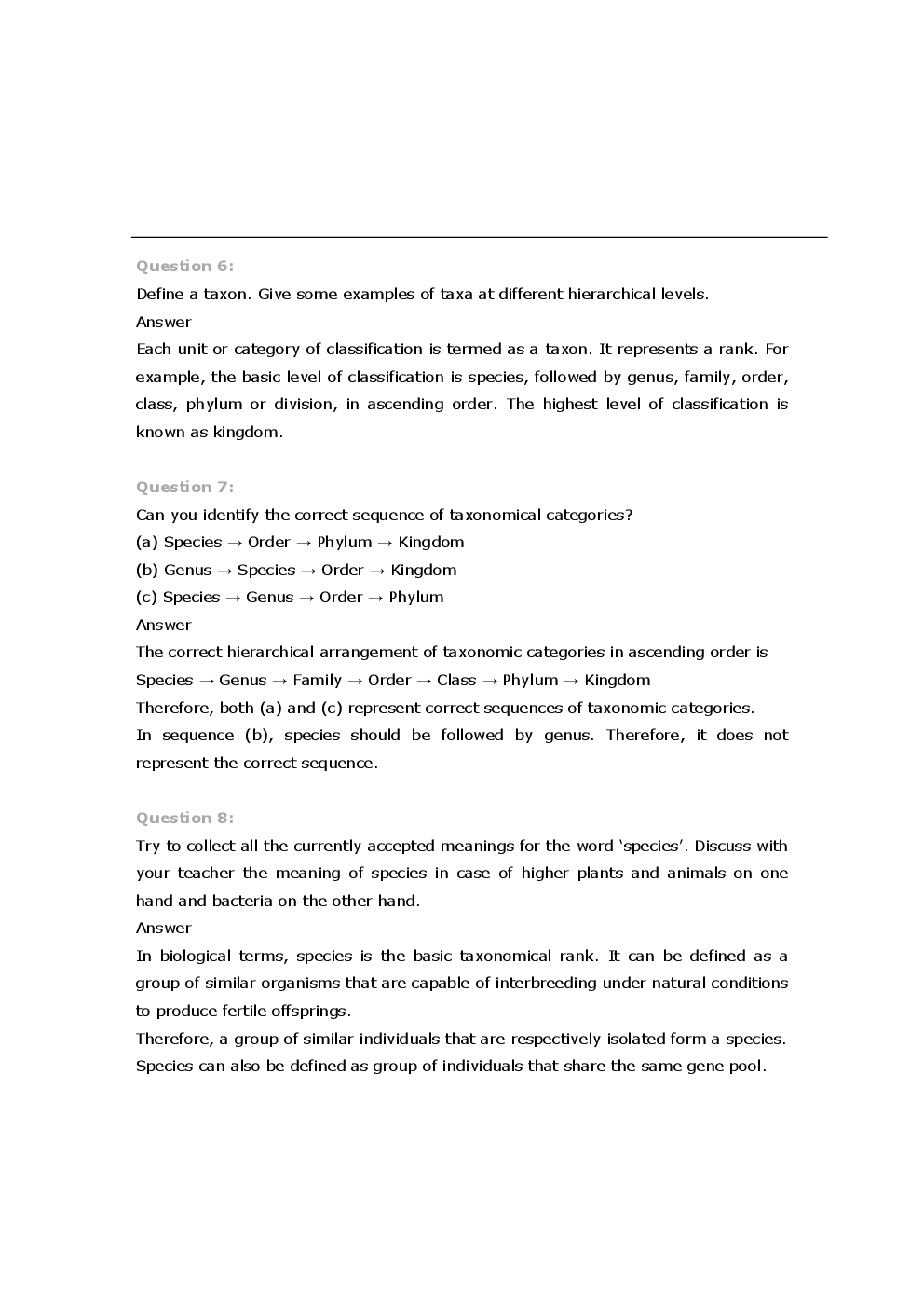 NCERT Biology Textbook Solutions for Class XI - Page 4