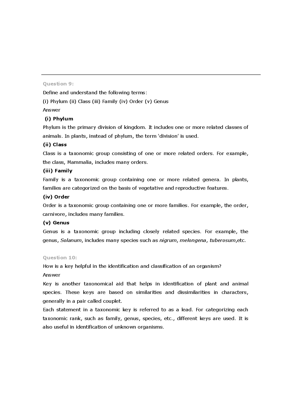 NCERT Biology Textbook Solutions for Class XI - Page 5