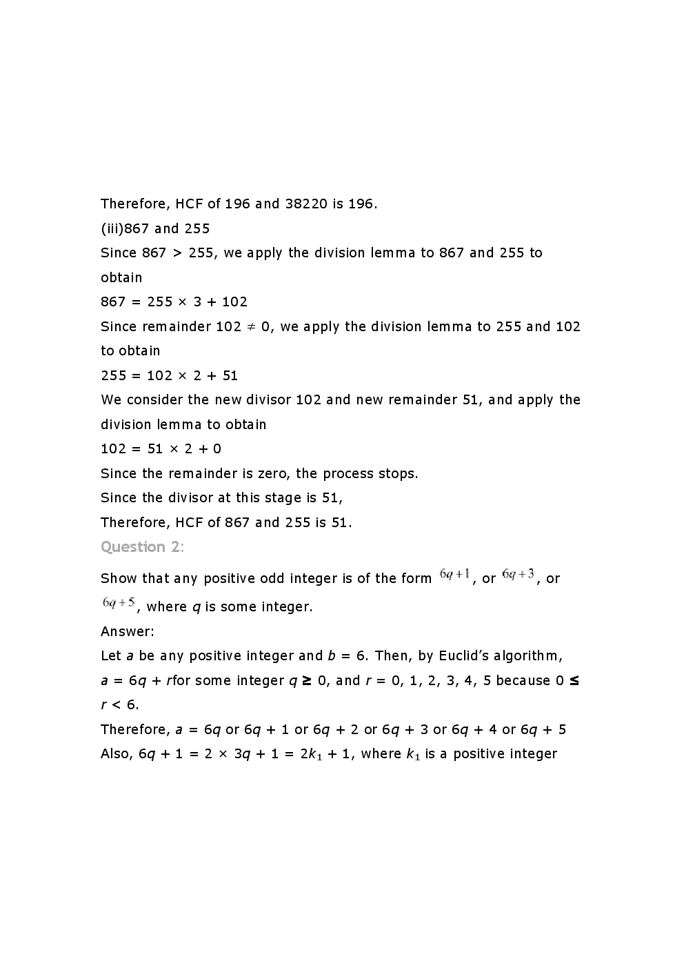 NCERT Mathematics Textbook Solutions for Class X - Page 3