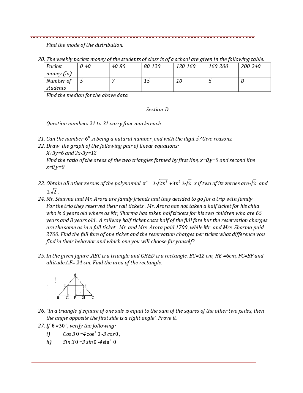 Cbse Class 10 Mathematics Previous Year Question Paper 2005-2015 - Page 5