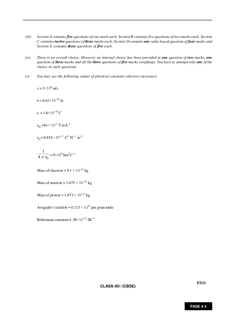 CBSE Class 12th Physics Question Paper With Solution 2016 - Page 3
