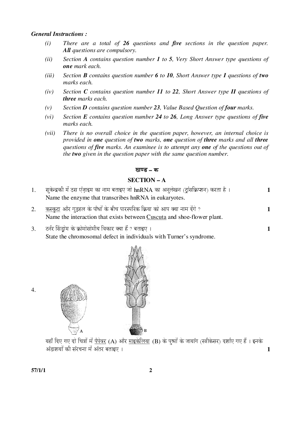 Cbse Class 12 Biology Previous Year Question Paper 2005-2015 - Page 3