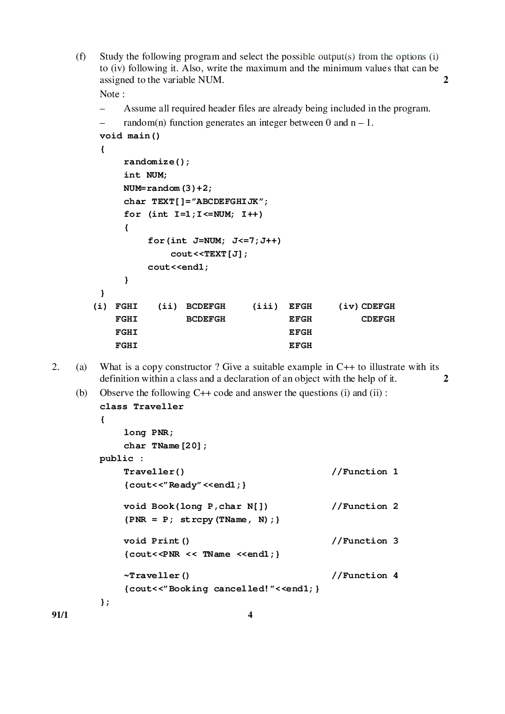Cbse Class 12 Computer Science Previous Year Question Paper 2005-2015 - Page 5