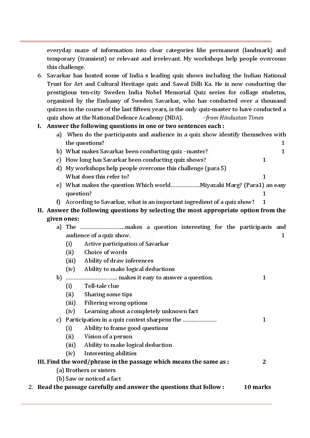 Cbse Class 12 English Core Previous Year Question Paper 2005-2015 - Page 3