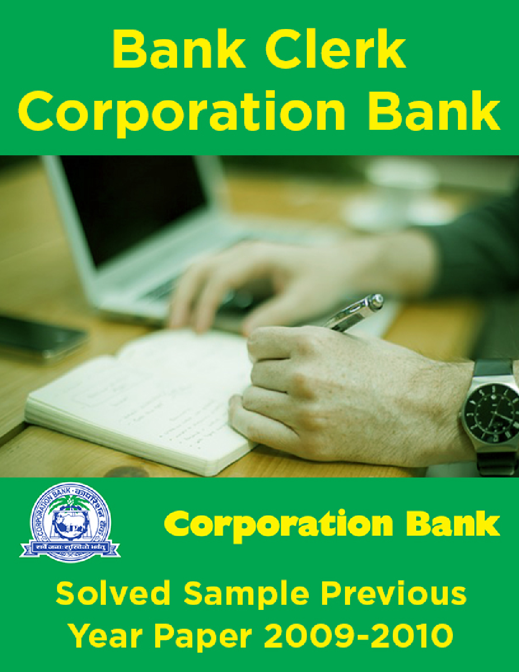 Bank Clerk Corporation Bank Solved Sample Previous Year Paper 2009-2010 - Page 1