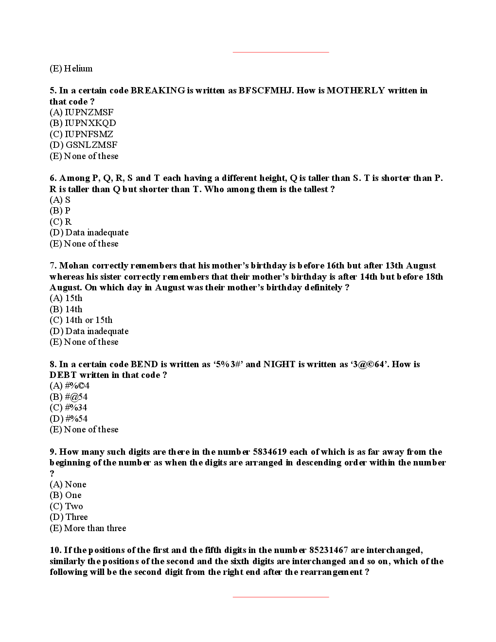 Bank Clerk IDBI Bank Solved Sample Previous Year Paper 2008 - Page 3