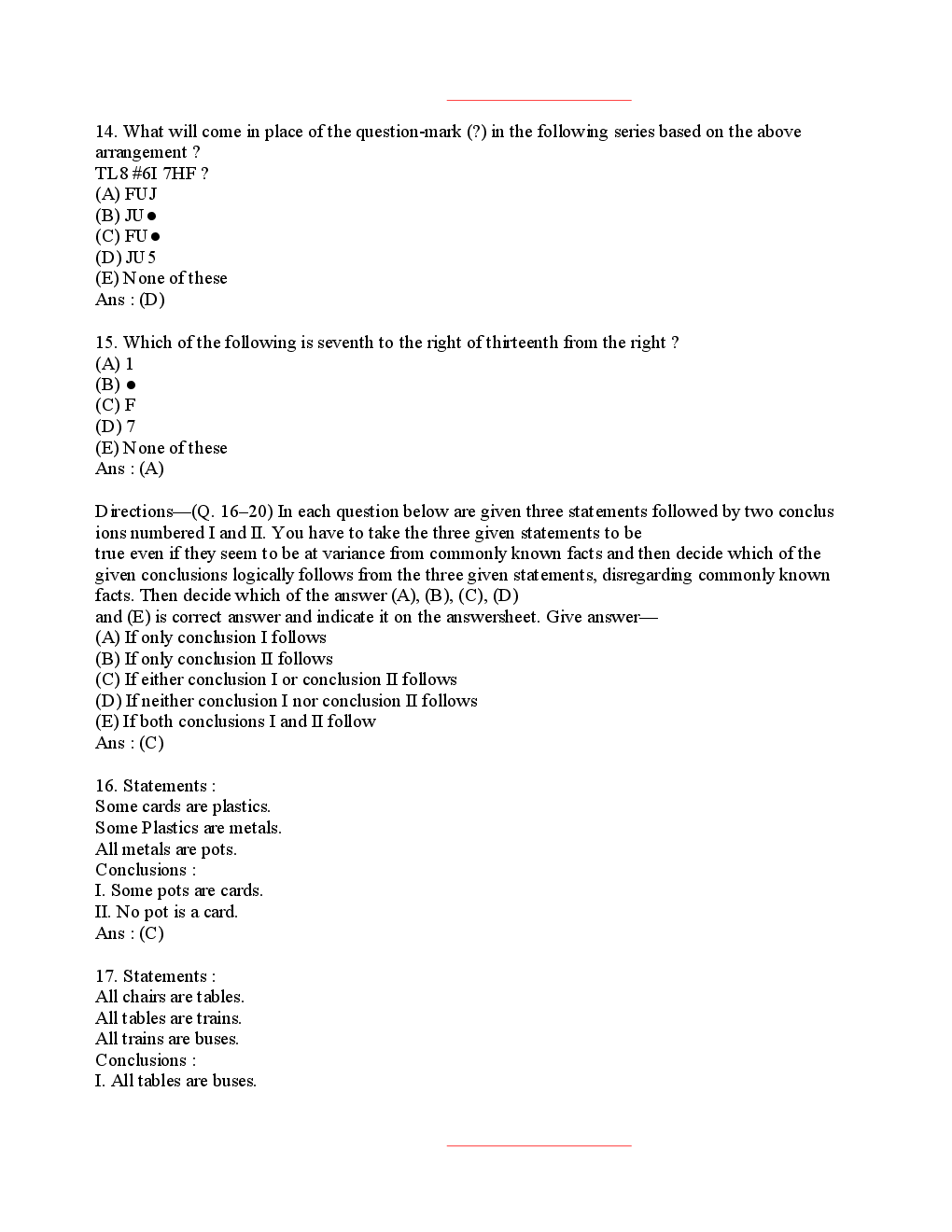 Bank Clerk PNB Bank Solved Sample Previous Year Paper 2008-2010 - Page 5