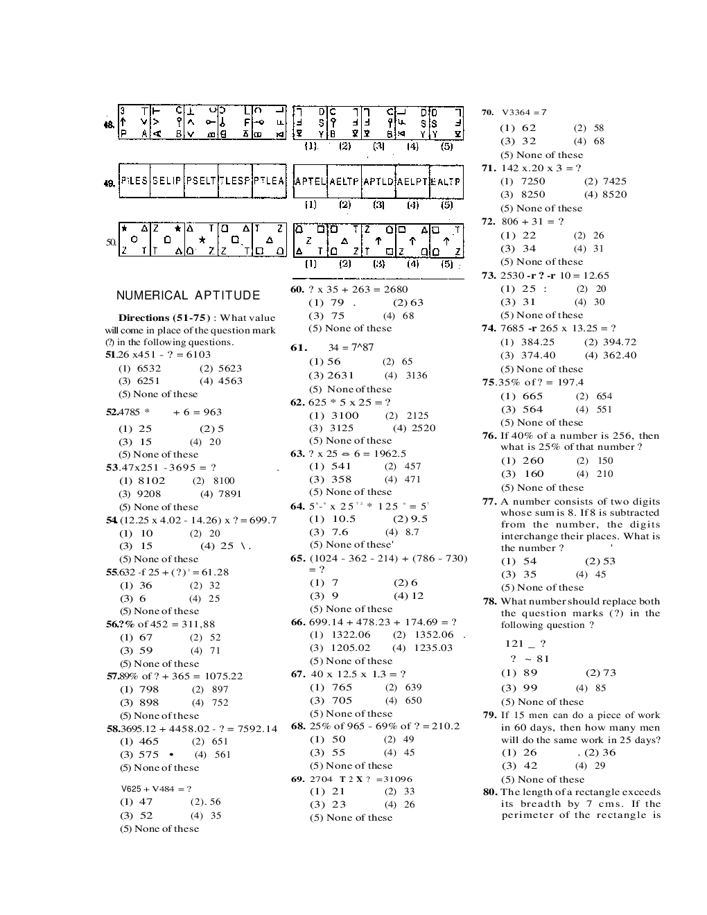 Bank Clerk Vijaya Bank Solved Sample Previous Year Paper 2010 - Page 5