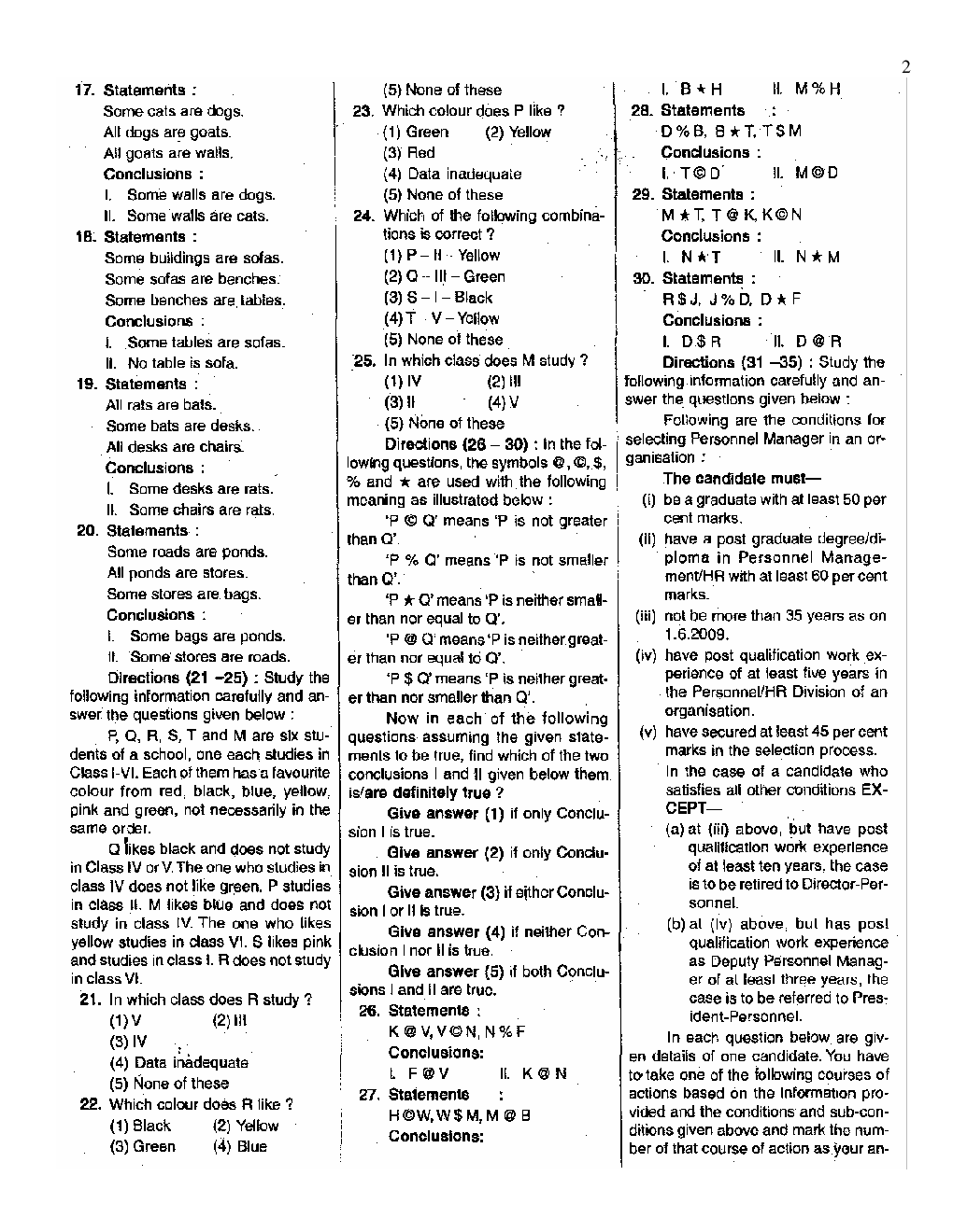 Bank PO Andhra Bank Solved Previous Year Paper 2009 - Page 3