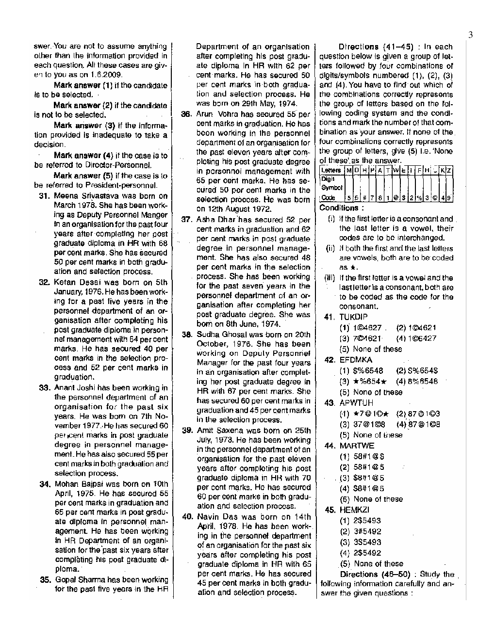 Bank PO Andhra Bank Solved Previous Year Paper 2009 - Page 4