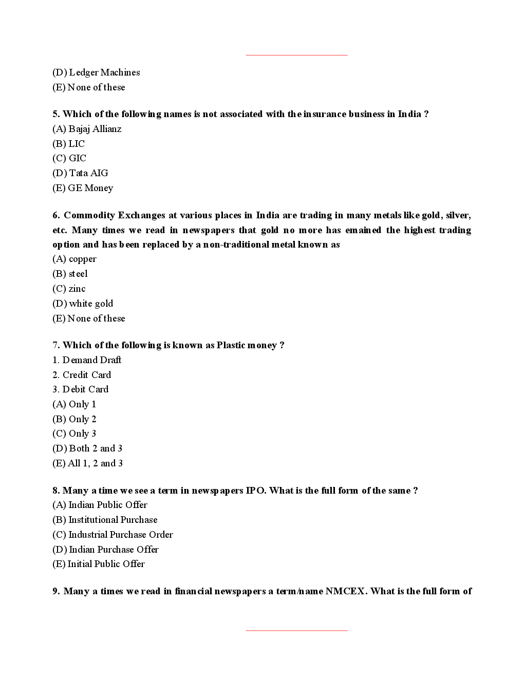 Bank PO Vijaya Bank Solved Sample Previous Year Paper 2008 - Page 3