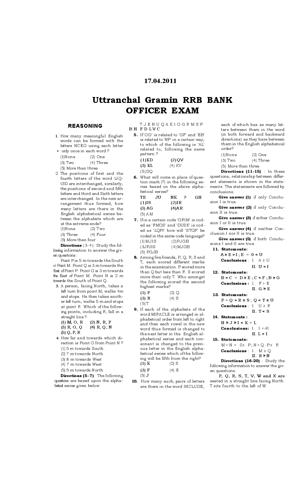 IBPS RRB Office Scale Solved Previous Year Question Papers 2011-13 - Page 2