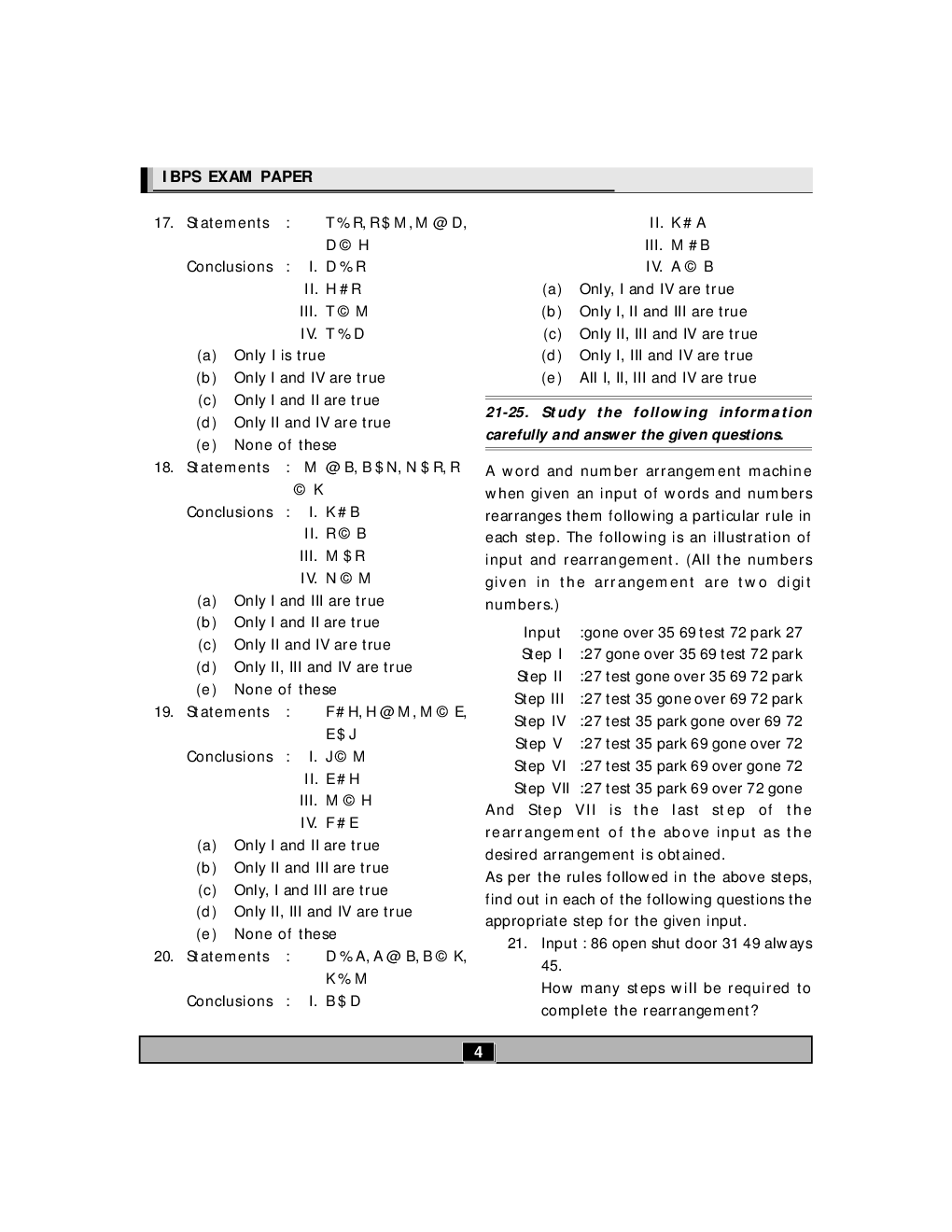 IBPS Specialist Officers Unsolved Previous Year Question Papers 2011-12 - Page 5