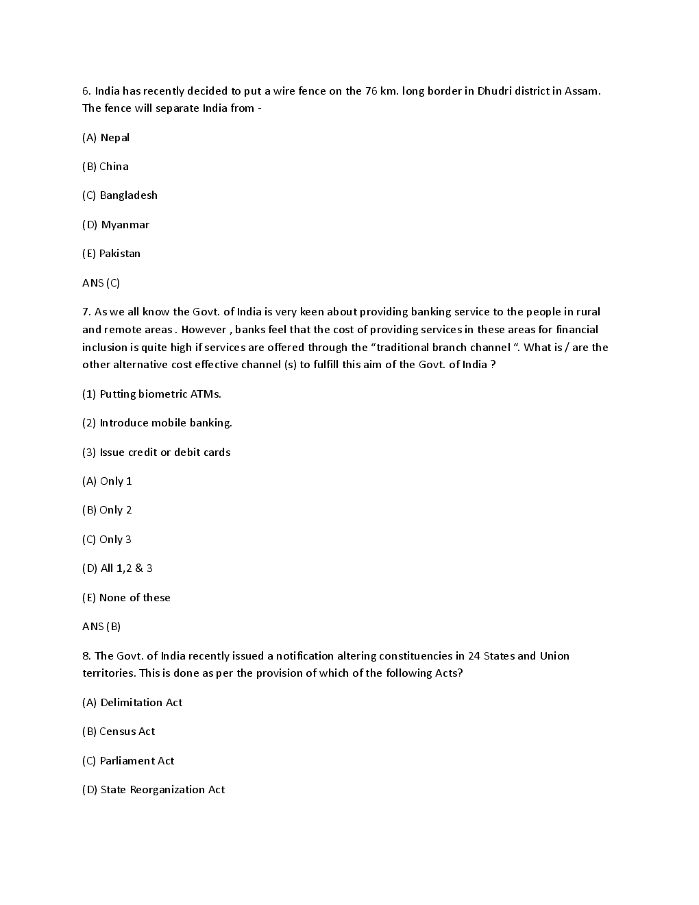 SBI PO Solved Paper (2008-2011)   - Page 4