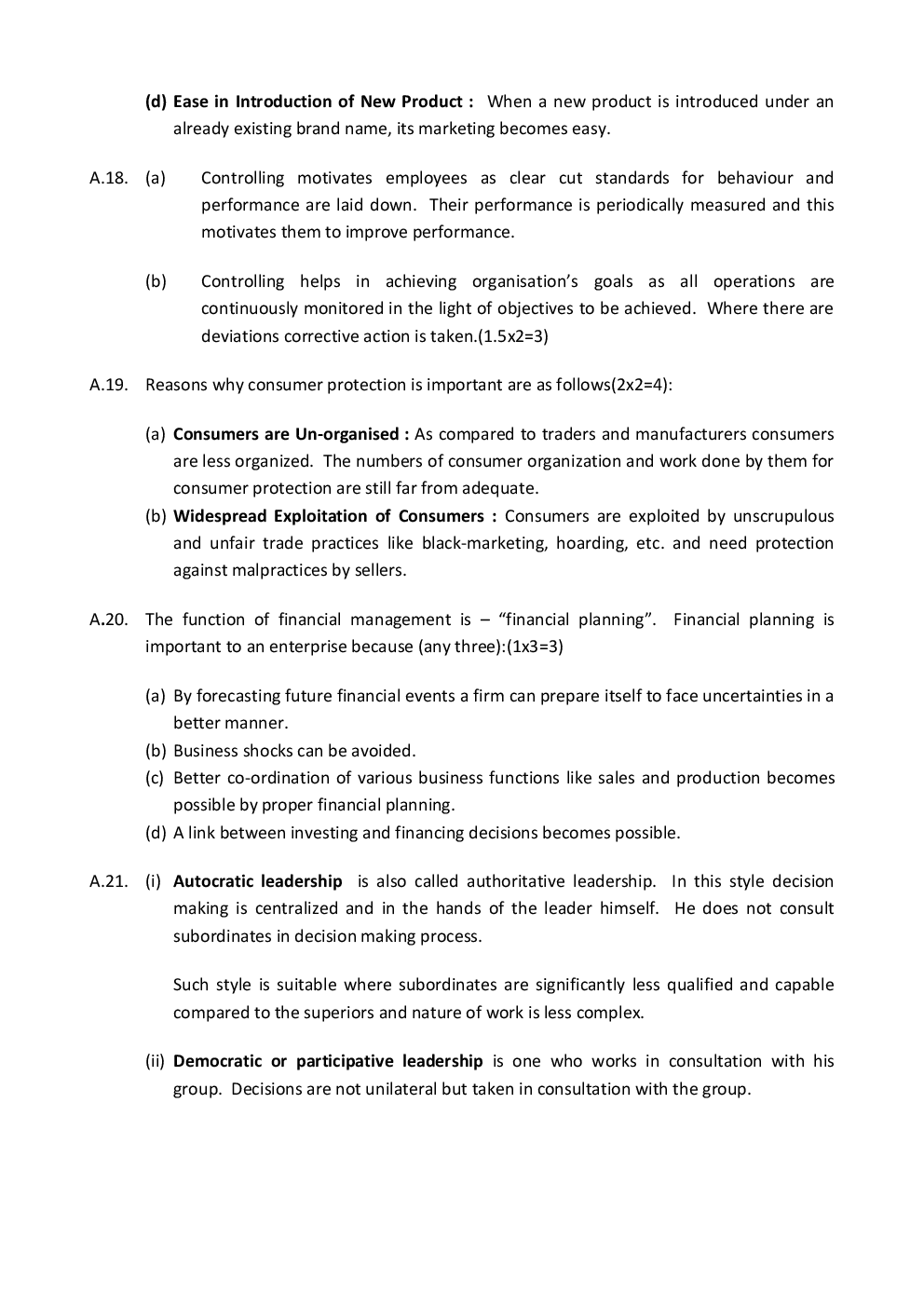 CBSE Sample Question Papers Business study With Solutions Class 12 - Page 4