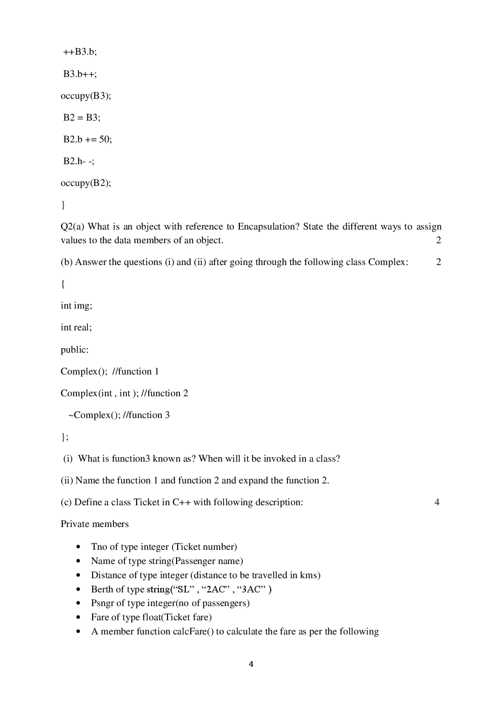 CBSE Sample Question Papers Computer Science With Solutions Class 12 - Page 5