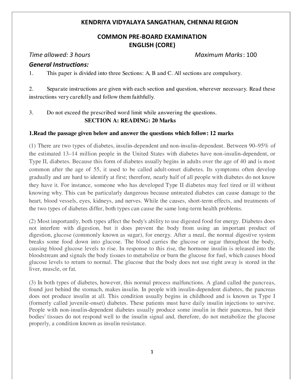 CBSE Sample Question Papers English With Solutions Class 12 - Page 2