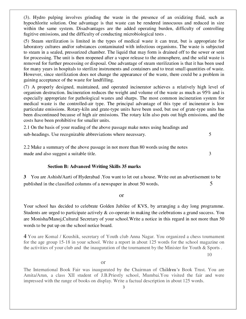 CBSE Sample Question Papers English With Solutions Class 12 - Page 4