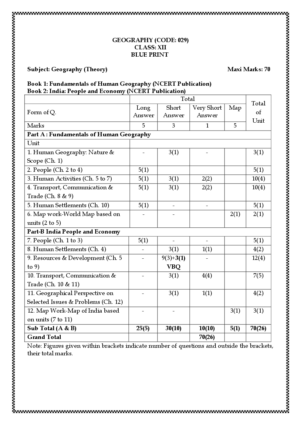 CBSE Sample Question Papers Geography With Solutions Class 12 - Page 4