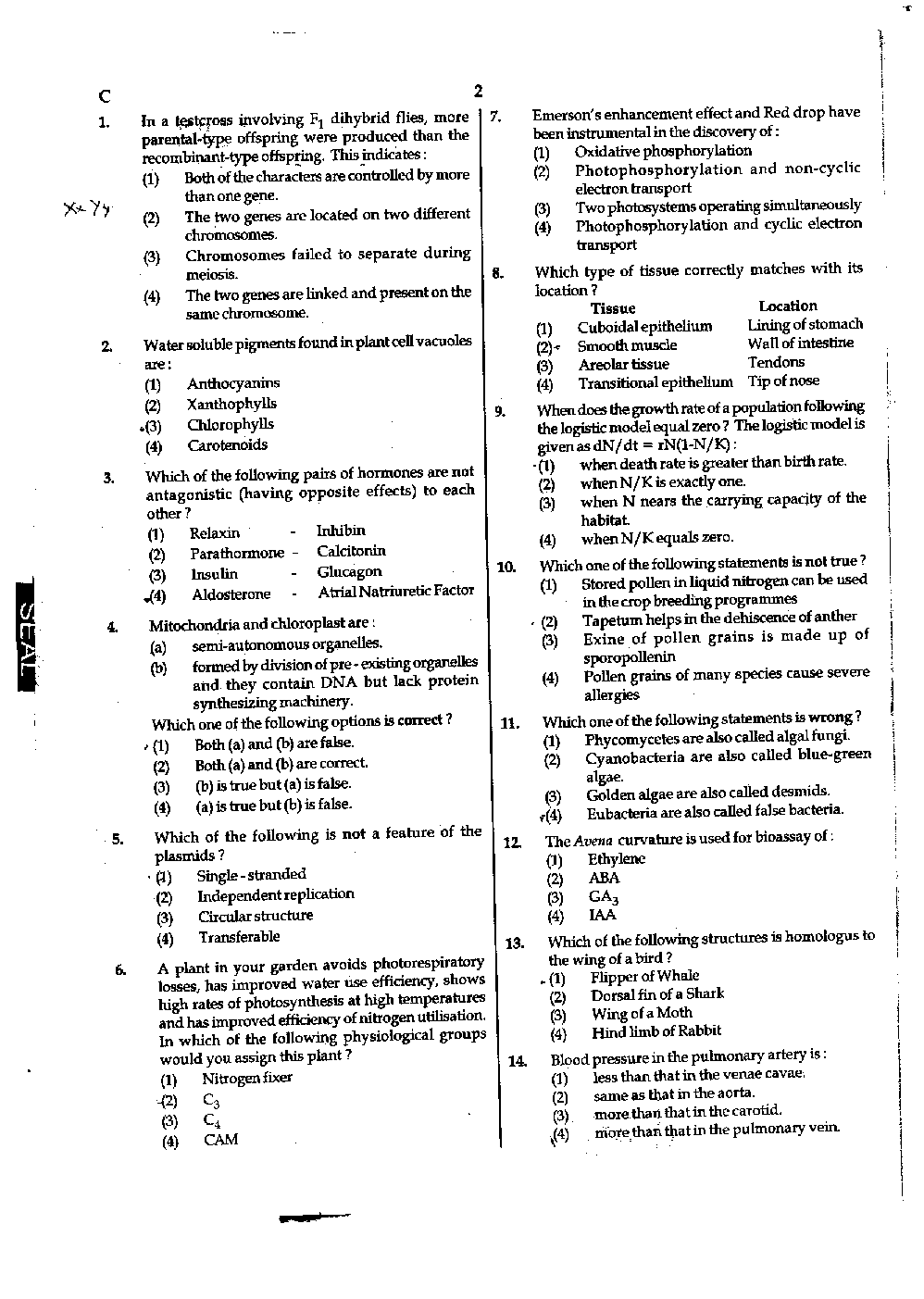 AIPMT Solved Question Paper-Code-C-R-Y 2016 - Page 3