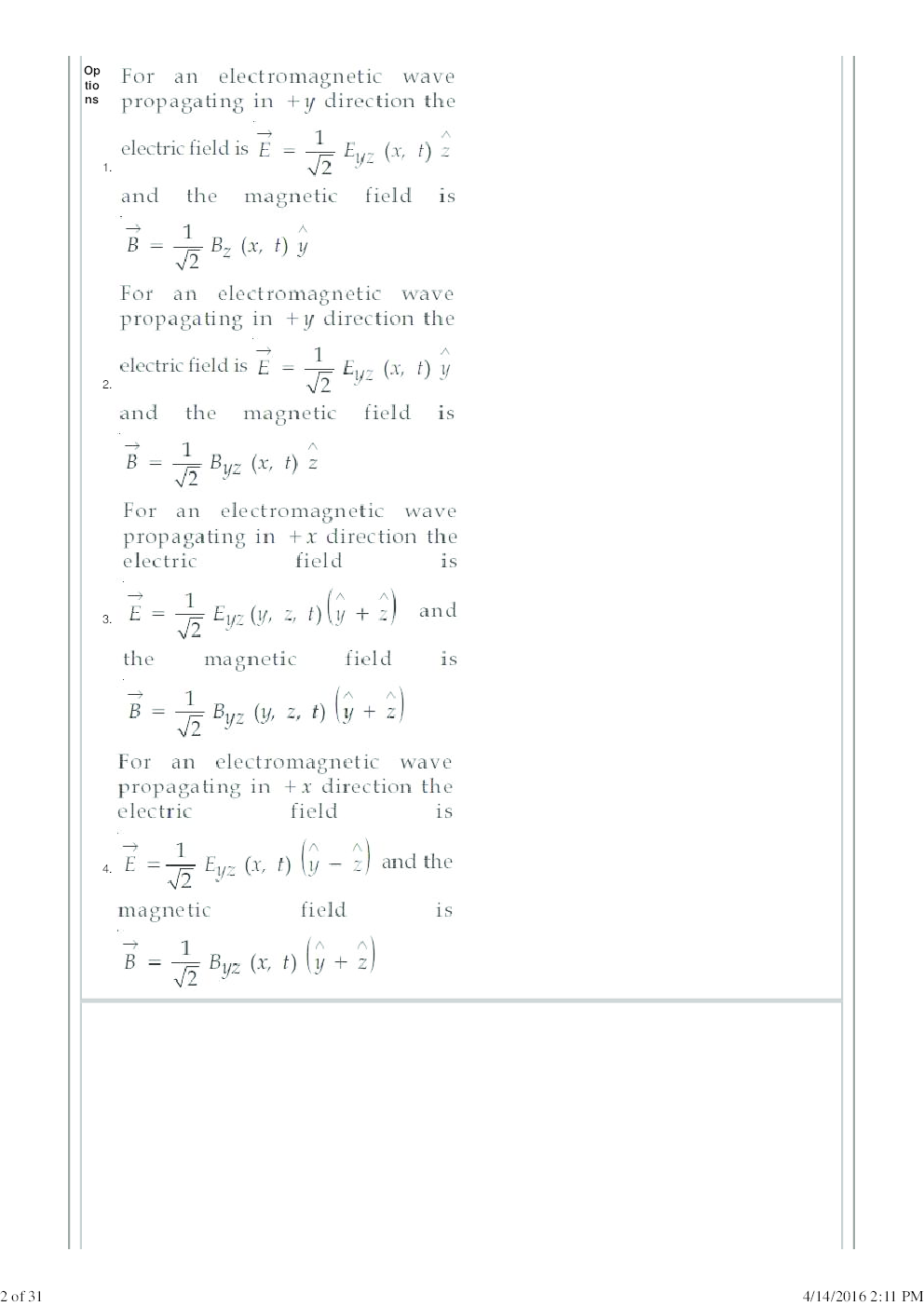 JEE MAIN 2016 Online CBT Paper With Solutions (10-Apr-2016) - Page 3