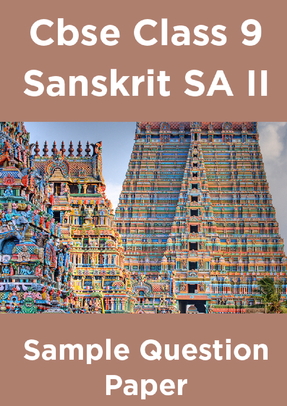 Cbse Class 9 Sanskrit SA II Sample Question Paper - Page 1