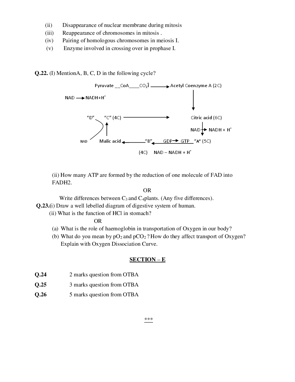Cbse Class 11 Biology SA II Sample Question Paper - Page 5