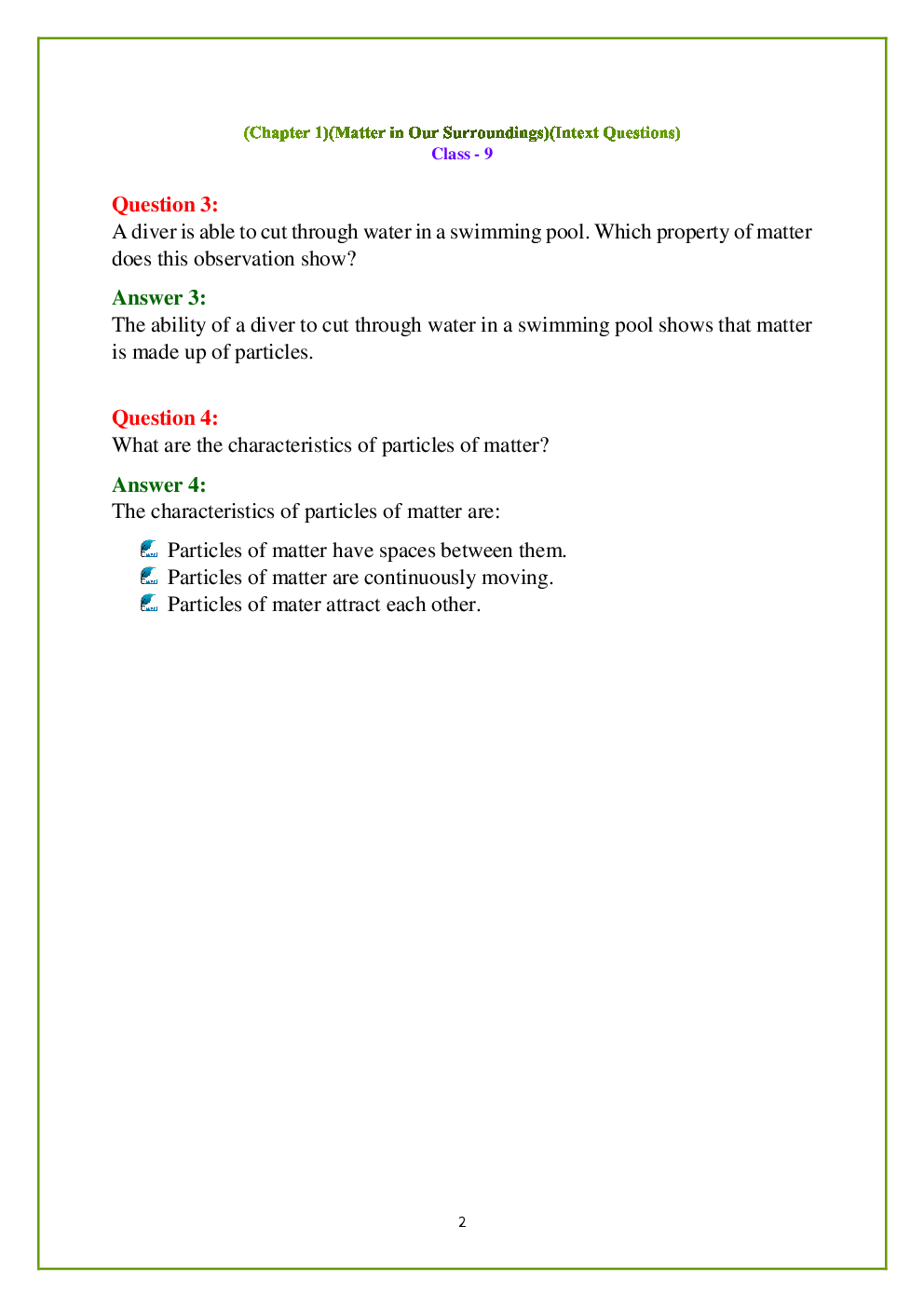 NCERT Science Textbook Solutions for Class 9th - Page 3