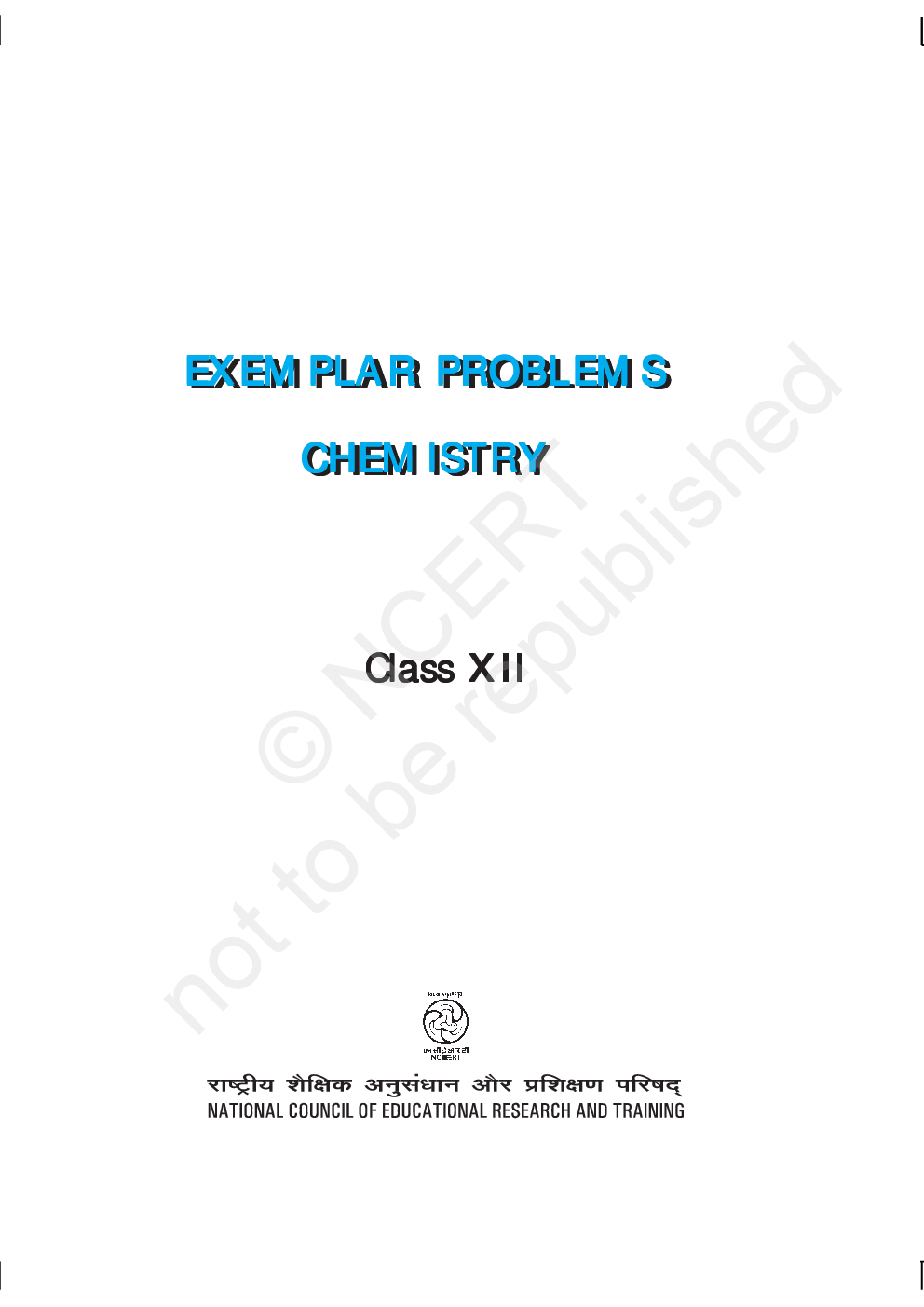 NCERT Exemplar Problems Class XII Chemistry - Page 1