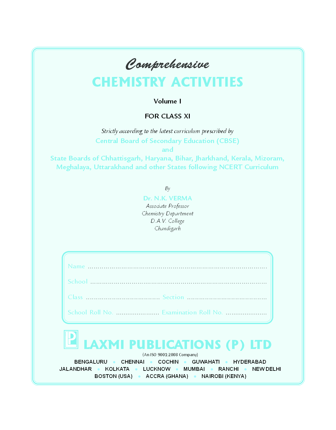 Comprehensive Chemistry Activities Class 11th Vol.I - Page 3