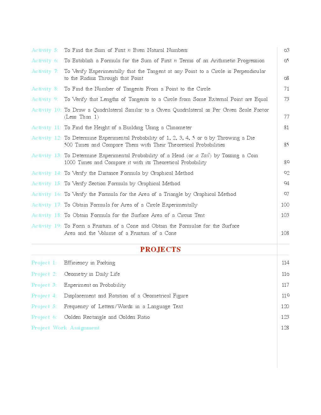 Comprehensive Activities Mathematics and Project Class 10th New 2013 - Page 4
