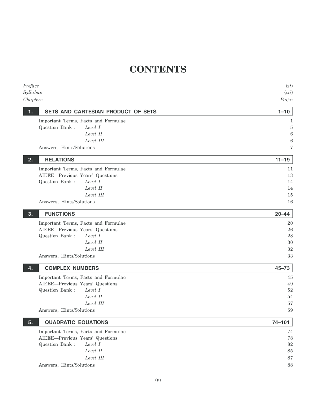 Comprehensive Mathematics for JEE (Main) and other Competitive Examination - Page 5