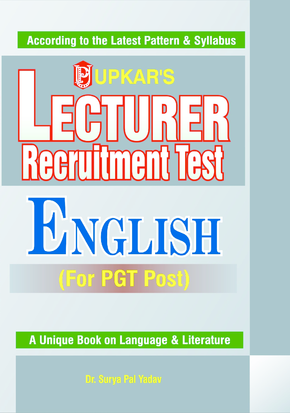 Lecturer Recruitment Test English For PGT Post - Page 1