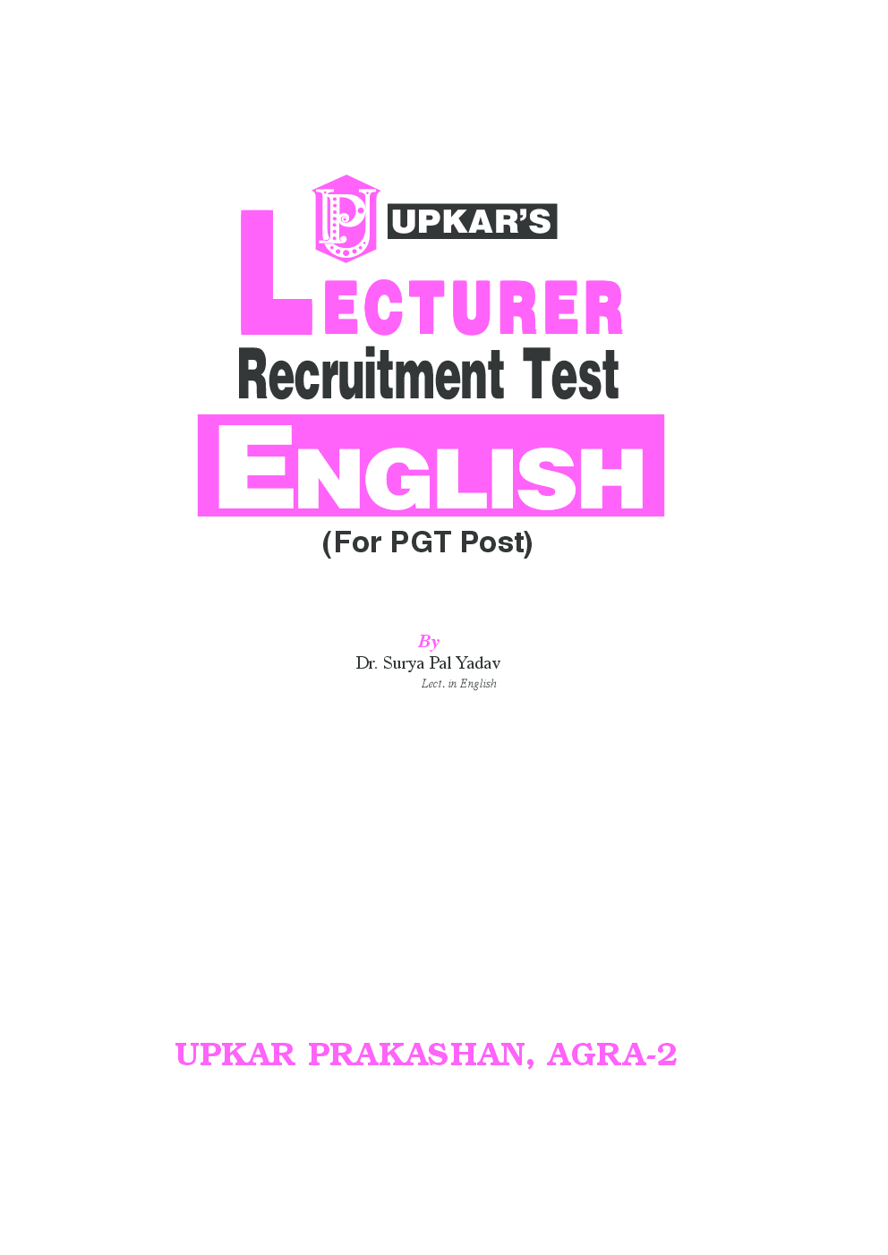 Lecturer Recruitment Test English For PGT Post - Page 2