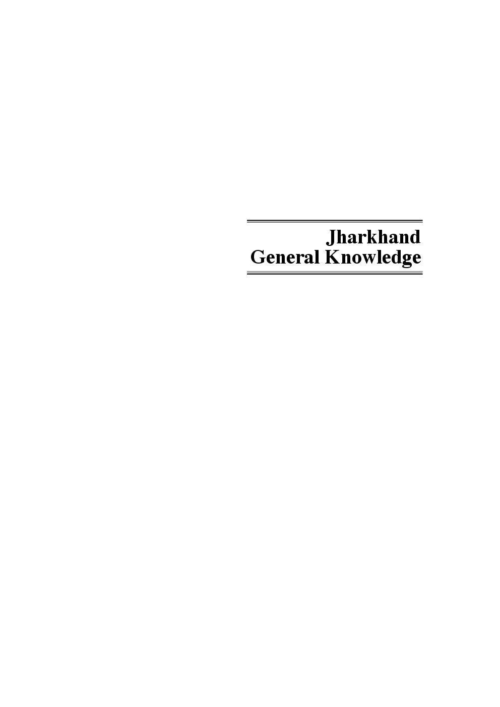 Jharkhand General Knowledge - Page 5