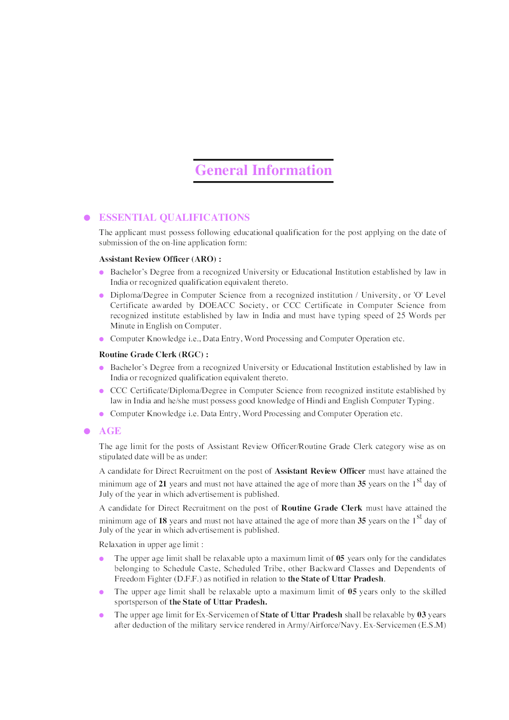 उत्तर प्रदेश उच्च न्यायालय सहायक समीक्षा अधिकारी एवं नैत्यिक लिपिक परीक्षा - Page 5