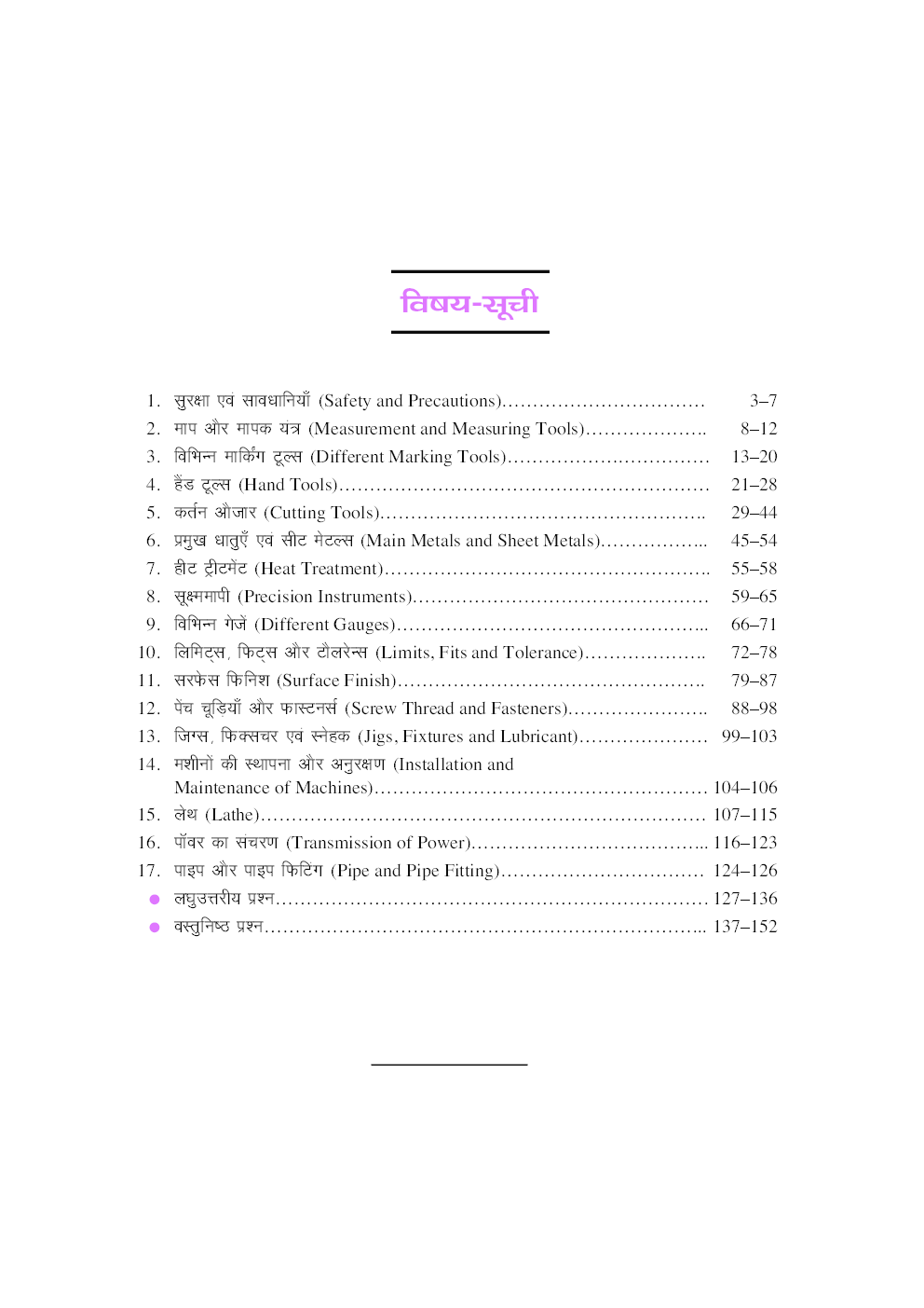 आर.आर.बी. आई.टी.आई. एवं डिप्लोमा फिटर ट्रेड थ्योरी  - Page 5