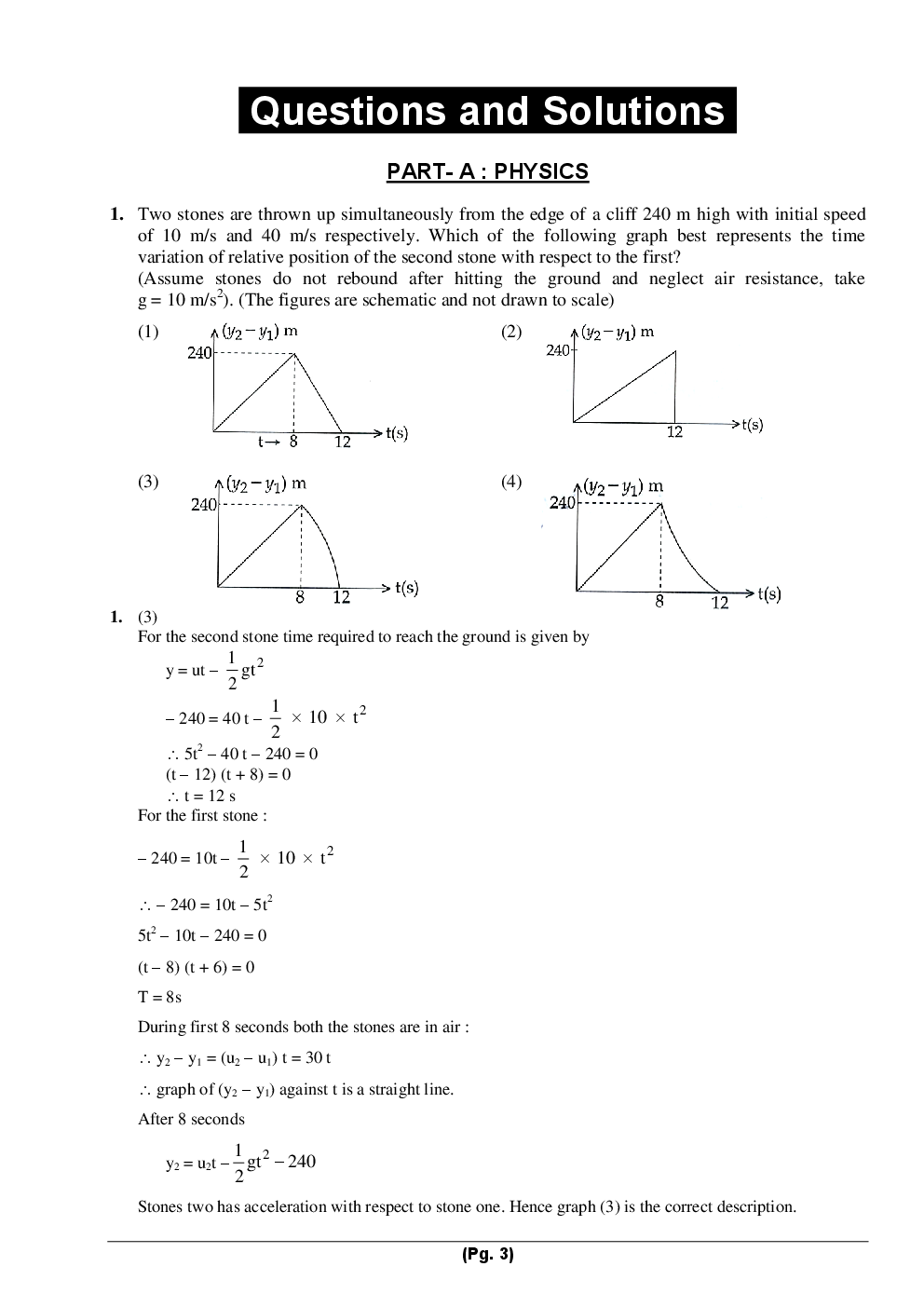 JEE MAIN Previous Year Solved Question Papers 2015 - Page 4