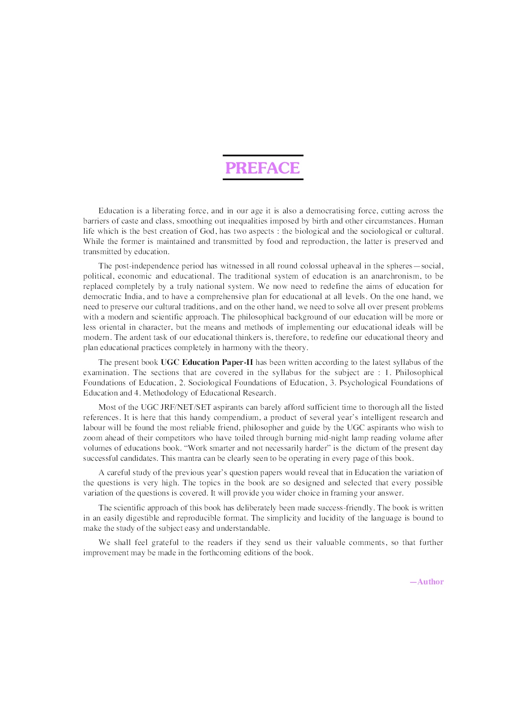 UGC-NET/JRF Education (Paper II) - Page 4