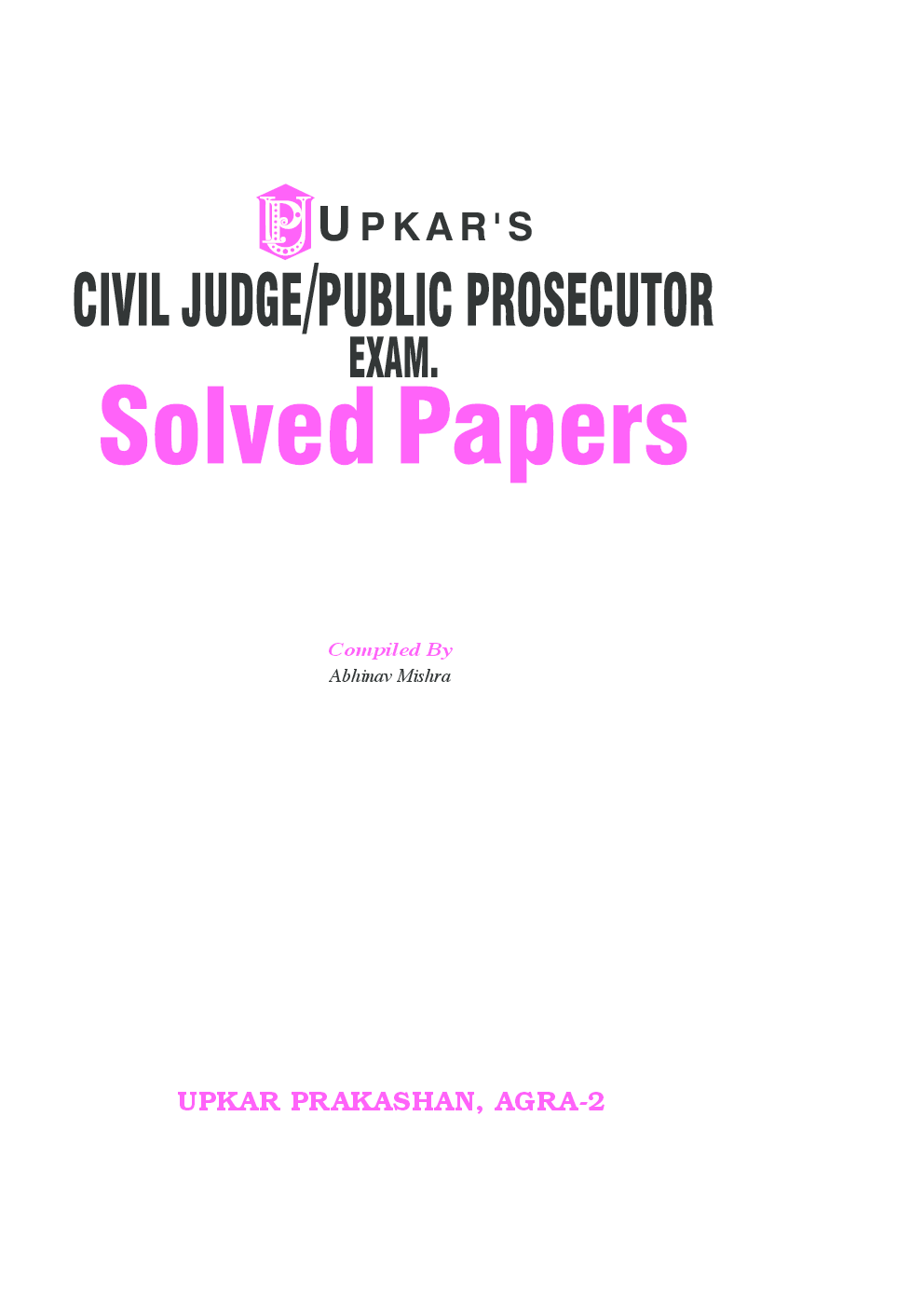 Civil Judge And Public Prosecutor Exam. Solved Paper - Page 2