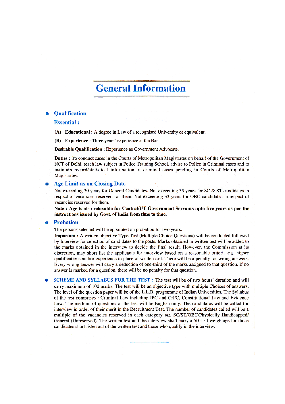Delhi Assistant Public Prosecutors Recruitment Test - Page 5