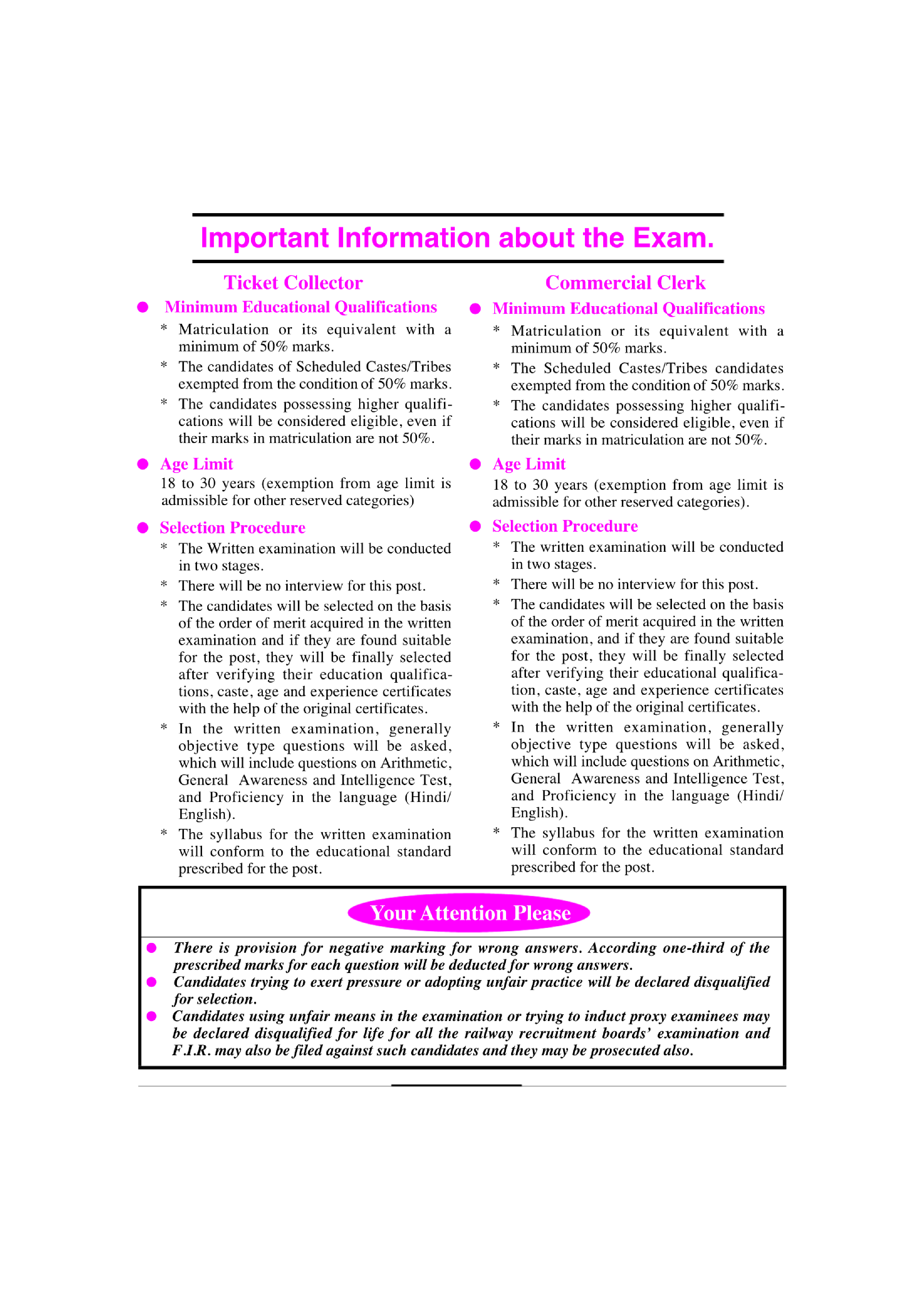 Railway Recruitment Board Ticket Collector Commercial Clerk Examination - Page 5