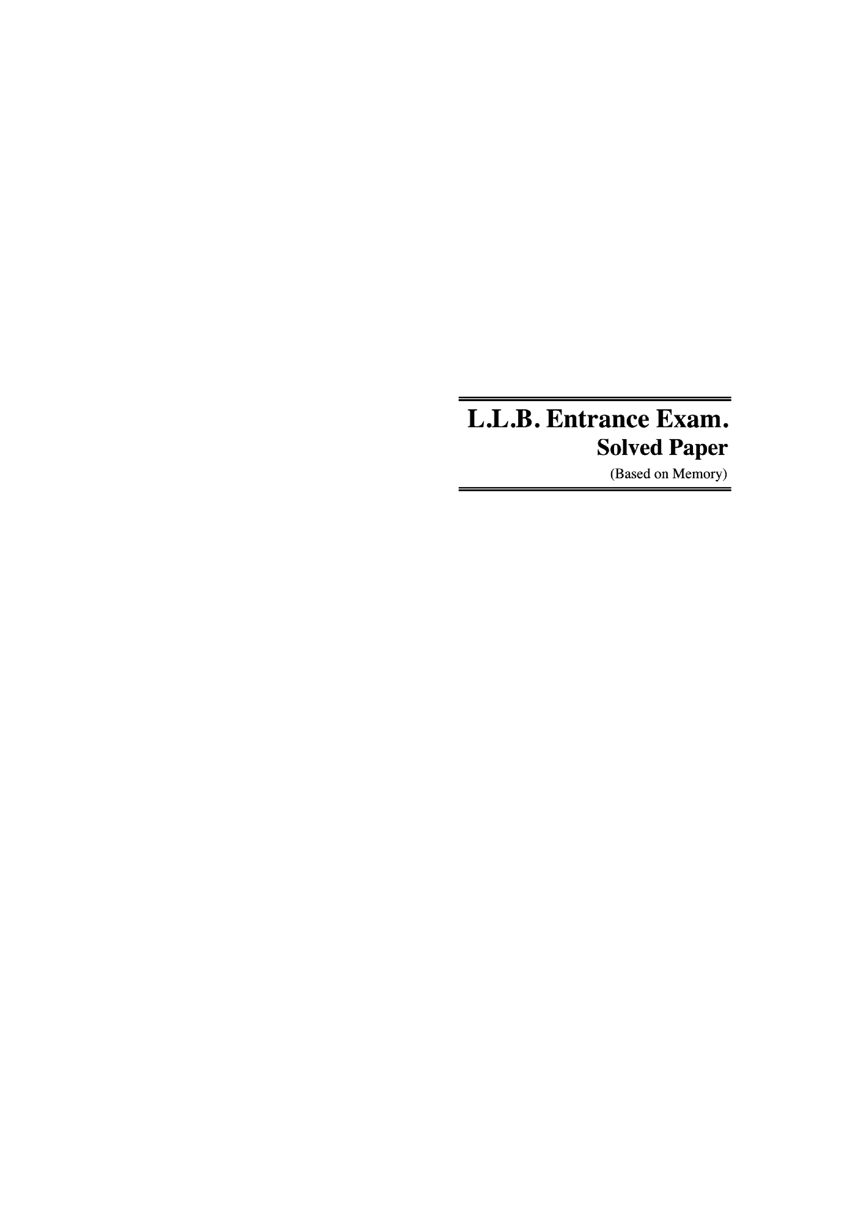 LL.B. Entrance Exam. - Page 5