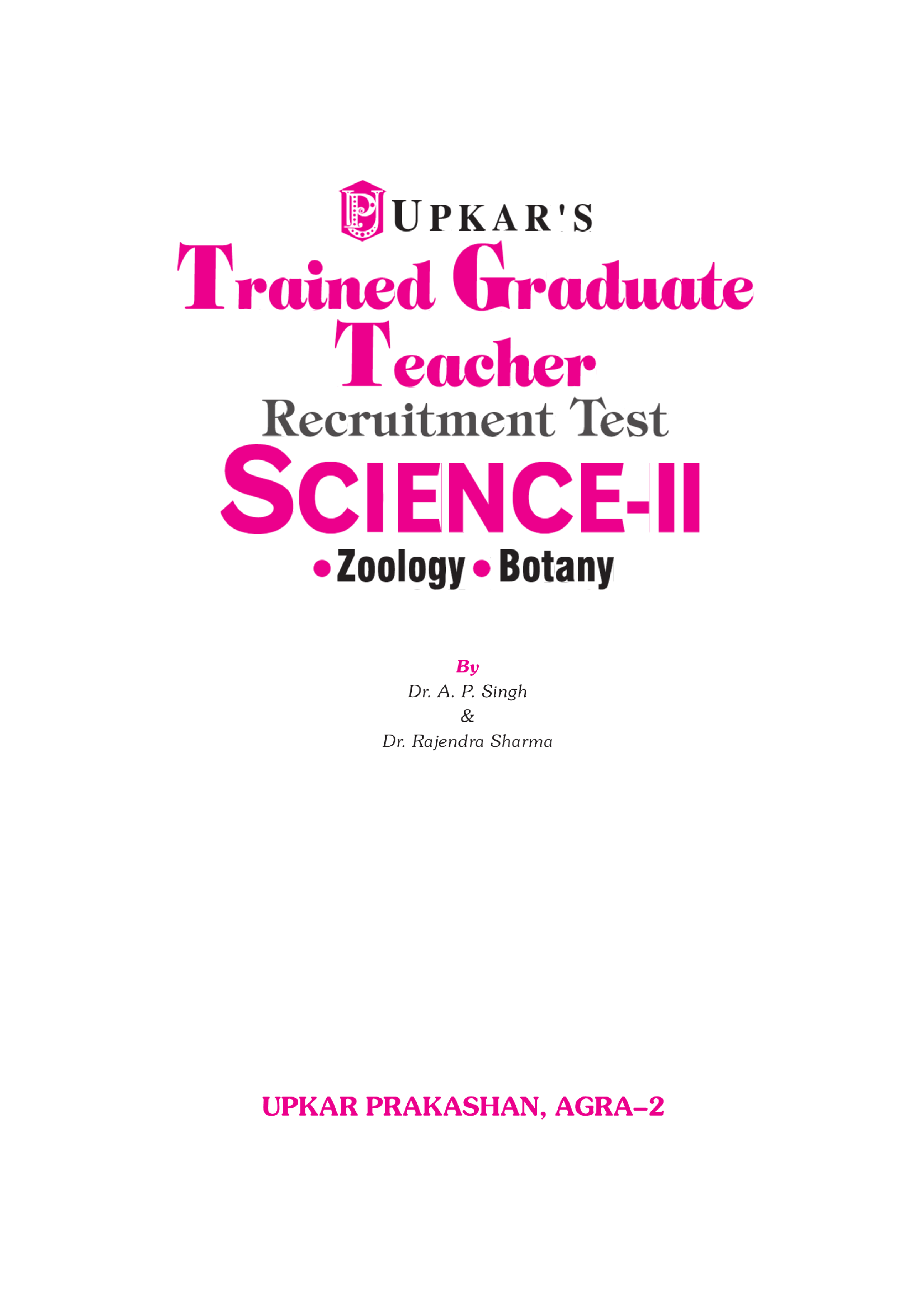 Trained Graduate Teacher Recruitment Test Science II (Zoology and Botany) - Page 2
