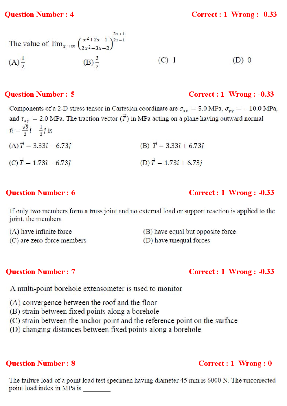 GATE Mining Engineering Previous Year Question Papers With Answers (2017-2012) - Page 3