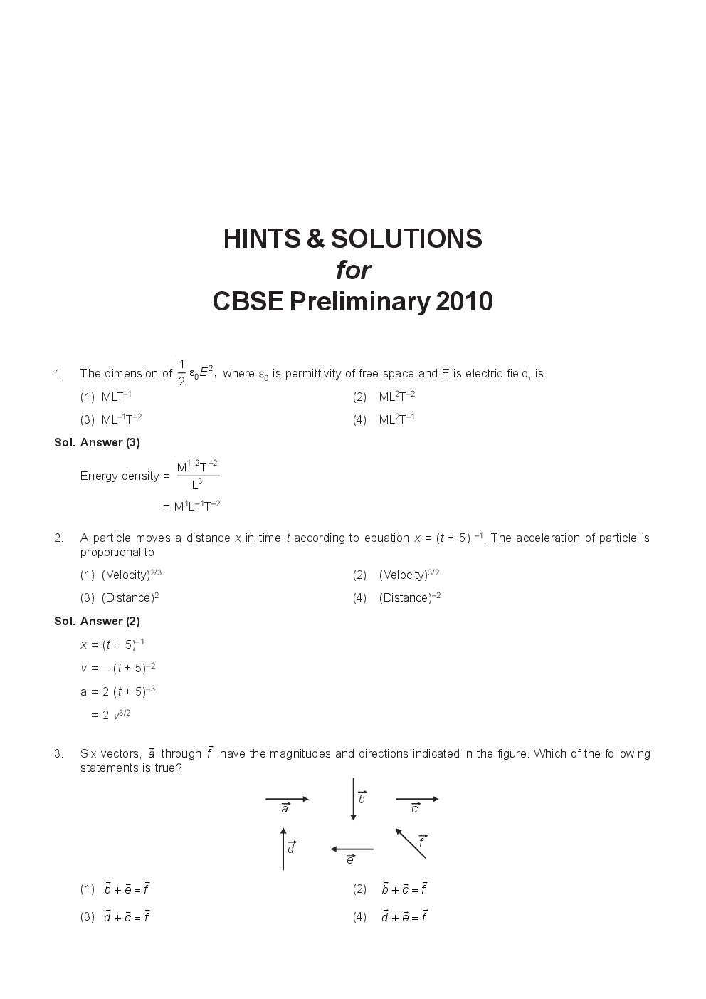AIPMT Previous Year Solved Question Papers I And II 2010 - Page 3