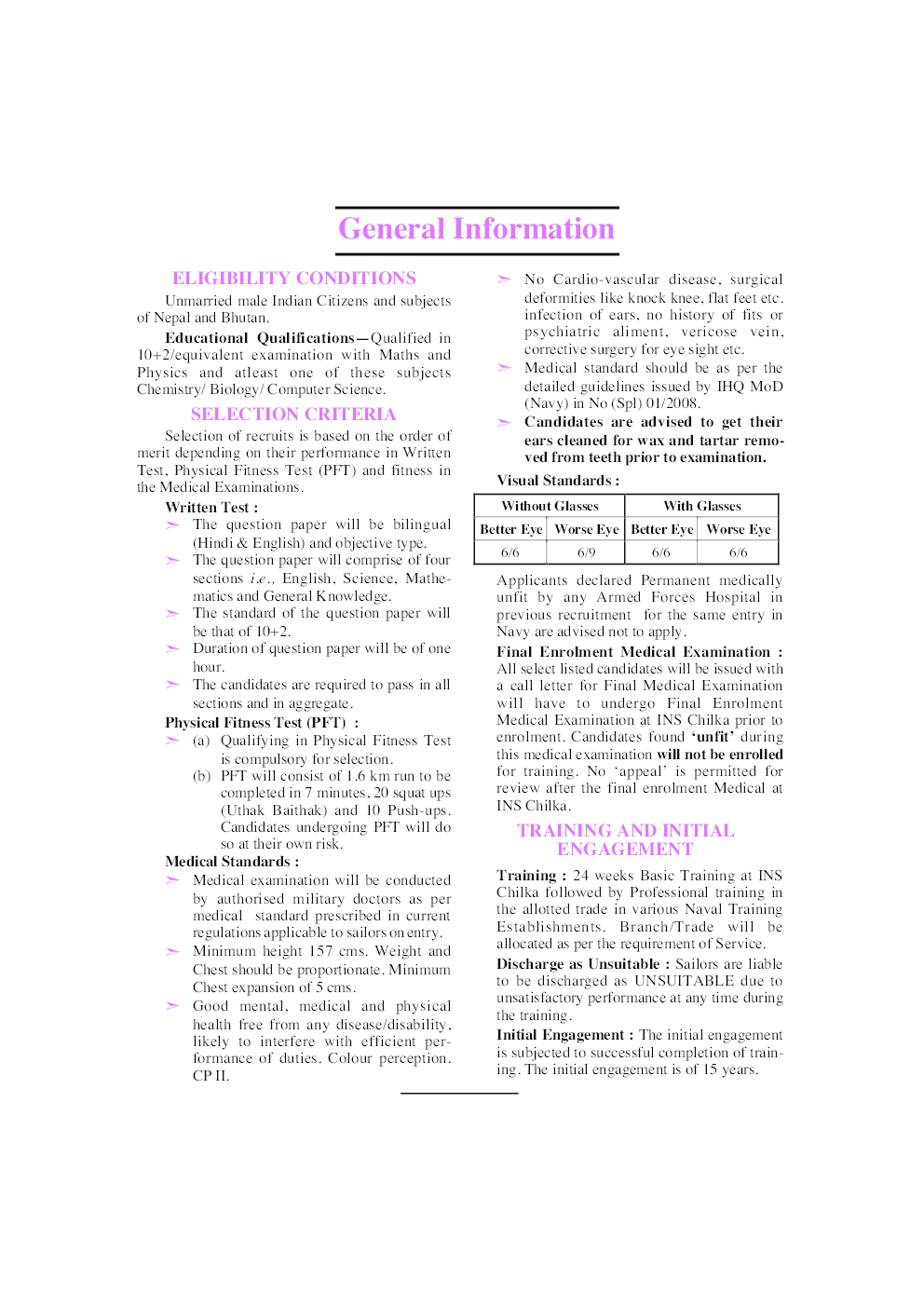 Indian Navy Senior Secondary Recruits Sailors Recruitment Test - Page 5