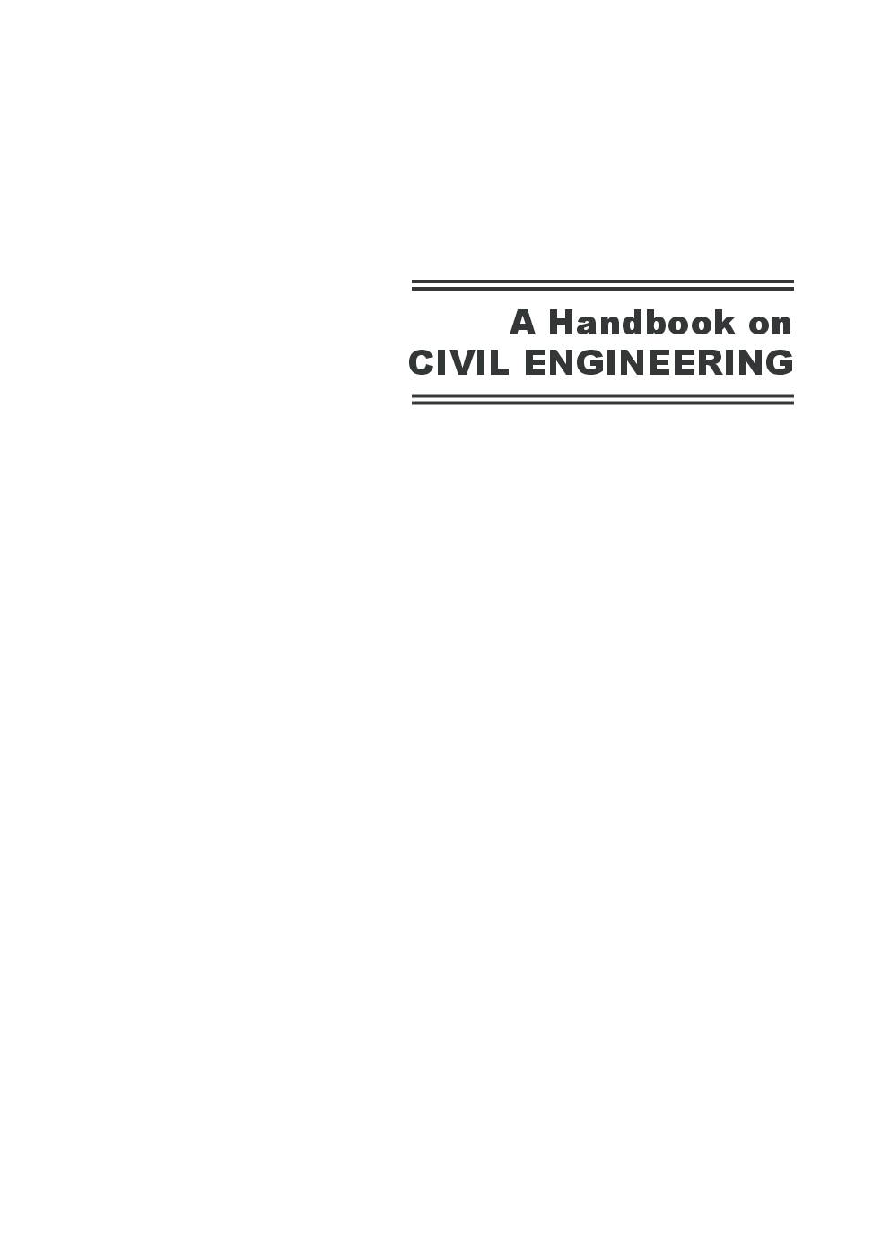 A Handbook On Civil Engineering  - Page 5
